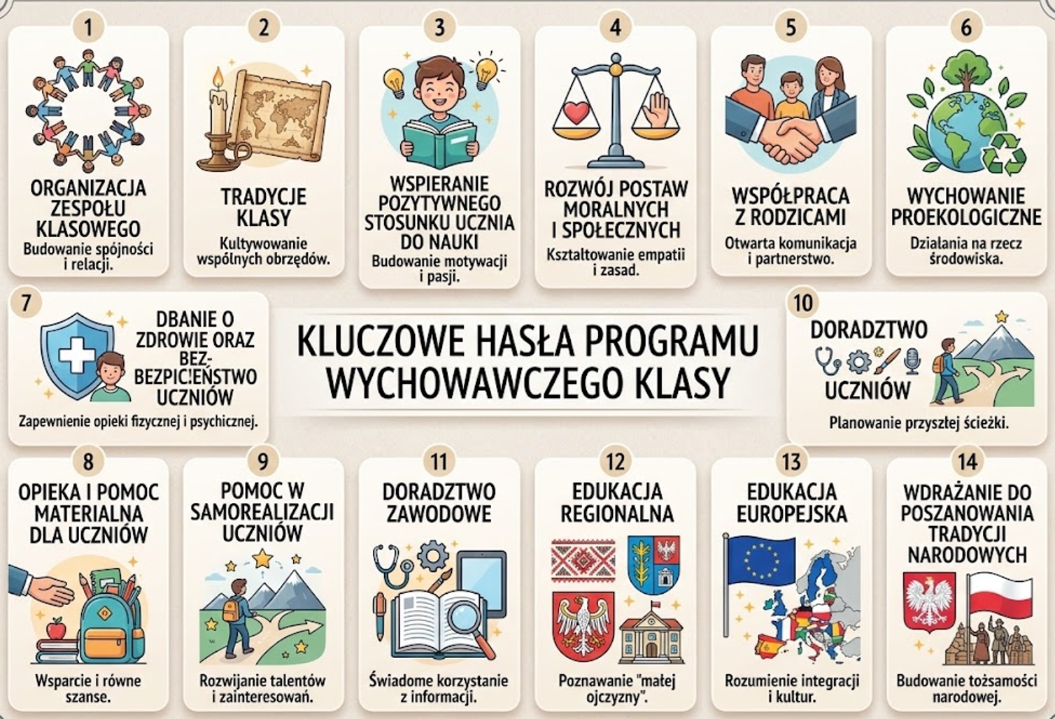 Plan pracy wychowawczej i planowana tematyka lekcji wychowawczych